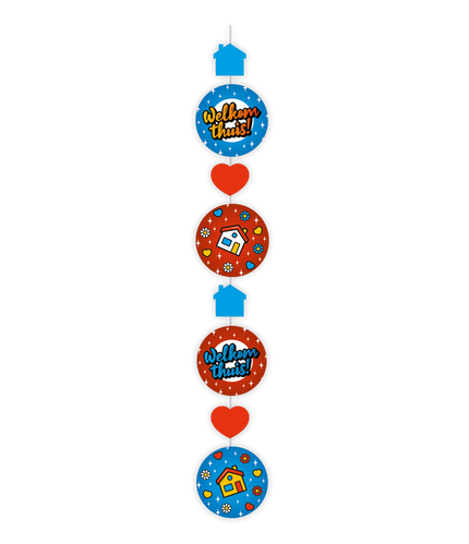 Feestbazaar Hangdecoratie Welkom Thuis Cartoon (1,2m)