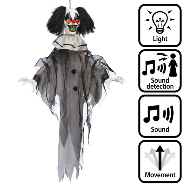 Feestbazaar Hangende Decoratie Nightmare Clown (90cm)