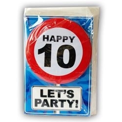 Feestbazaar Happy Age Kaart - 10 Jaar