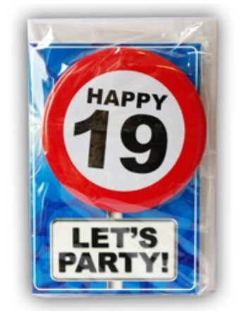 Feestbazaar Happy Age Kaart 19 Jaar