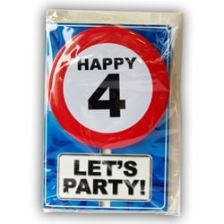 Feestbazaar Happy Age Kaart - 4 Jaar