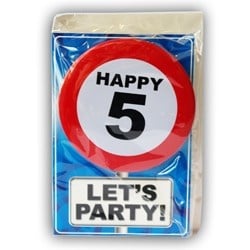 Feestbazaar Happy Age Kaart - 5 Jaar