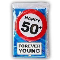 Feestbazaar Happy Age Kaart - 50 Jaar Forever Young