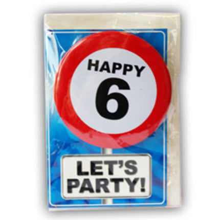 Feestbazaar Happy Age Kaart - 6 Jaar