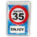 Feestbazaar Happy Age Kaart Button - 35 Jaar