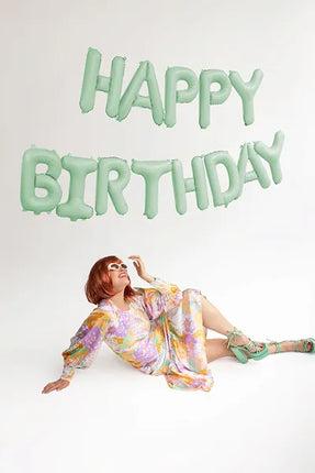 Feestbazaar Happy Birthday Ballonnen set Lichtgroen