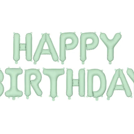 Feestbazaar Happy Birthday Ballonnen set Lichtgroen
