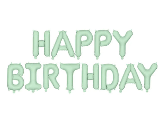 Feestbazaar Happy Birthday Ballonnen set Lichtgroen