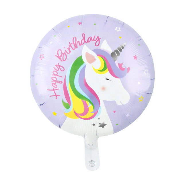 Feestbazaar Happy Birthday Eenhoorn Folieballon (46cm)