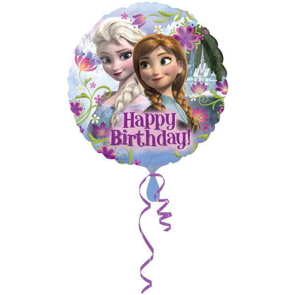 Feestbazaar Happy Birthday Folieballon Frozen Anna & Elsa (43cm)