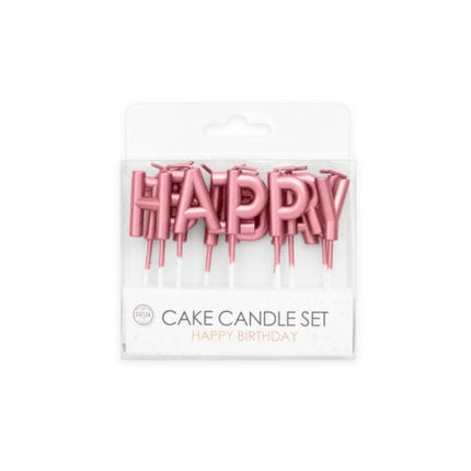 Feestbazaar Happy Birthday Kaarsjes Rosé Goud