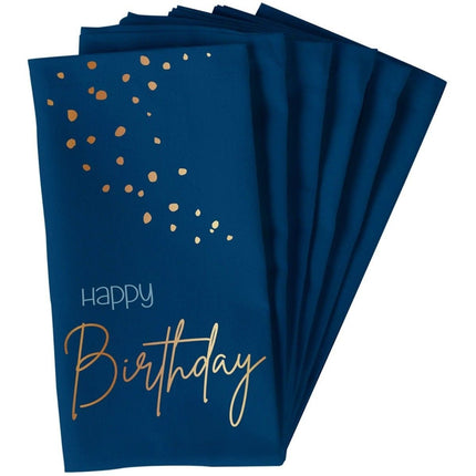 Feestbazaar Happy Birthday Servetten Elegant True Blue (10st)