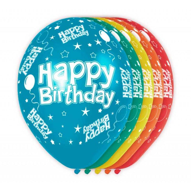 Feestbazaar Happy Birthday Verjaardag Ballonnen 5 stuks