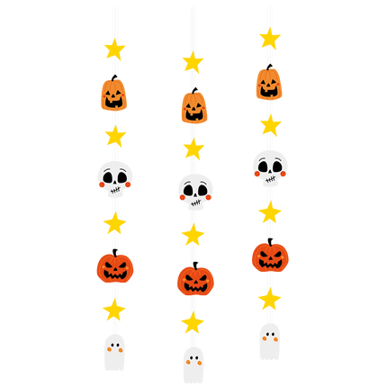 Feestbazaar Happy Halloween Hangende Decoratie (3st)