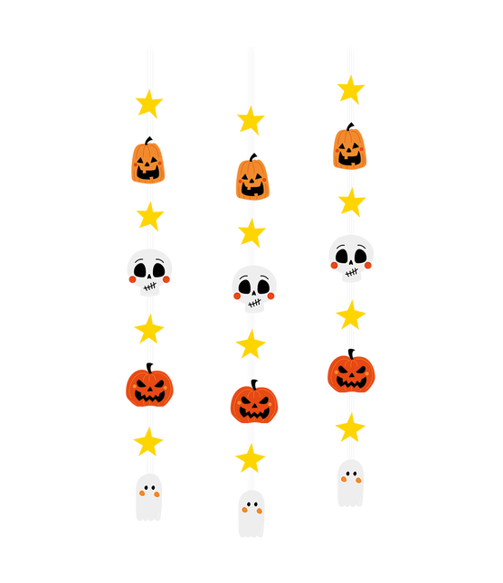 Feestbazaar Happy Halloween Hangende Decoratie (3st)