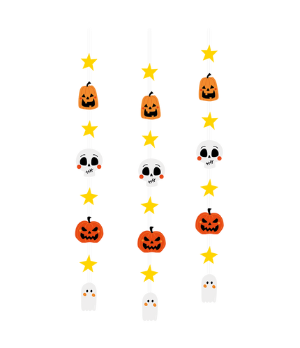 Feestbazaar Happy Halloween Hangende Decoratie (3st)