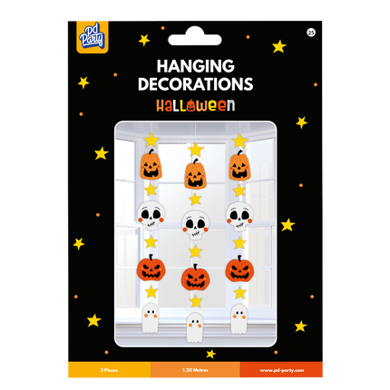 Feestbazaar Happy Halloween Hangende Decoratie (3st)