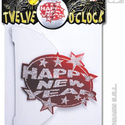 Feestbazaar Happy new year papierdecoratie rood