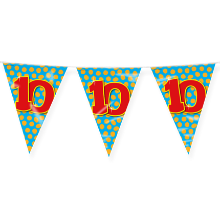 Feestbazaar Happy Verjaardag Vlaggenlijn 10 Jaar (10m)