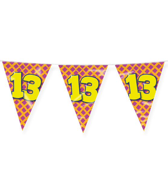 Feestbazaar Happy Verjaardag Vlaggenlijn 13 Jaar (10m)
