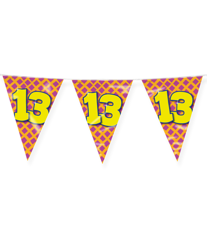Feestbazaar Happy Verjaardag Vlaggenlijn 13 Jaar (10m)