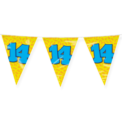 Feestbazaar Happy Verjaardag Vlaggenlijn 14 Jaar (10m)