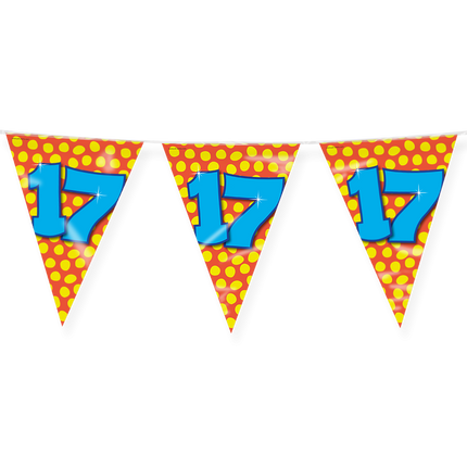 Feestbazaar Happy Verjaardag Vlaggenlijn 17 Jaar (10m)