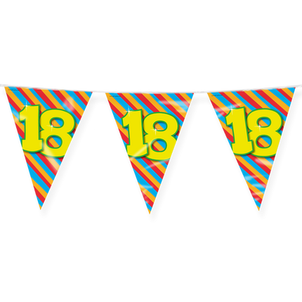 Feestbazaar Happy Verjaardag Vlaggenlijn 18 Jaar (10m)