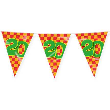 Feestbazaar Happy Verjaardag Vlaggenlijn 20 Jaar (10m)