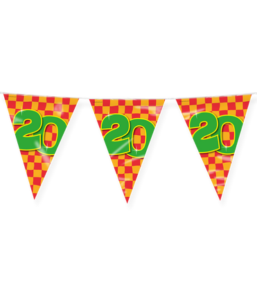 Feestbazaar Happy Verjaardag Vlaggenlijn 20 Jaar (10m)