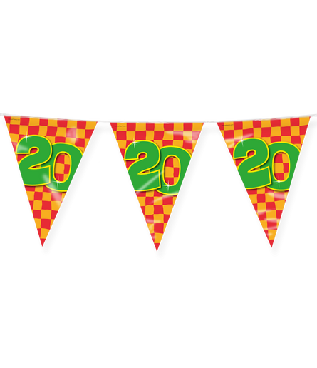 Feestbazaar Happy Verjaardag Vlaggenlijn 20 Jaar (10m)