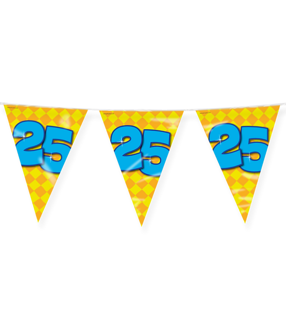 Feestbazaar Happy Verjaardag Vlaggenlijn 25 Jaar (10m)