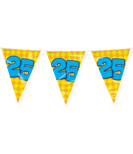 Feestbazaar Happy Verjaardag Vlaggenlijn 25 Jaar (10m)