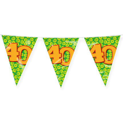 Feestbazaar Happy Verjaardag Vlaggenlijn 40 Jaar (10m)