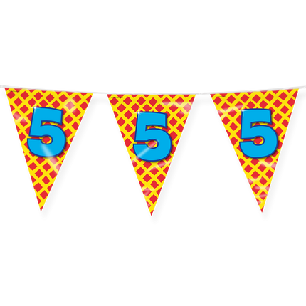 Feestbazaar Happy Verjaardag Vlaggenlijn 5 Jaar (10m)