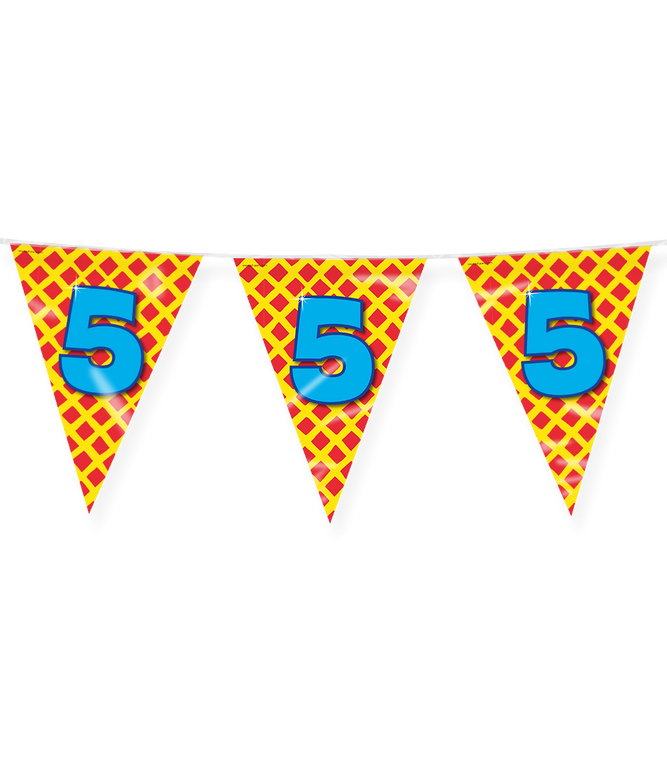 Feestbazaar Happy Verjaardag Vlaggenlijn 5 Jaar (10m)