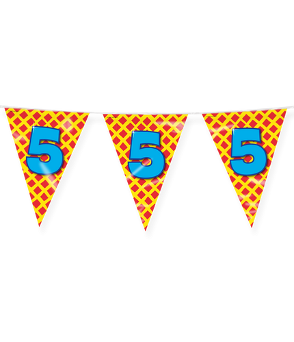 Feestbazaar Happy Verjaardag Vlaggenlijn 5 Jaar (10m)