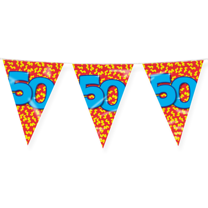 Feestbazaar Happy Verjaardag Vlaggenlijn 50 Jaar (10m)