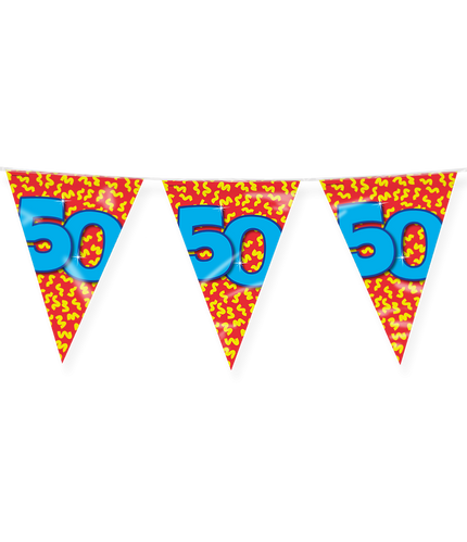 Feestbazaar Happy Verjaardag Vlaggenlijn 50 Jaar (10m)