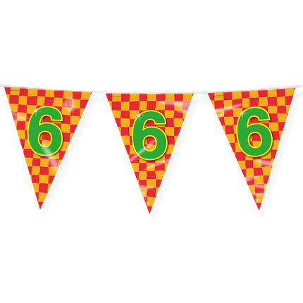 Feestbazaar Happy Verjaardag Vlaggenlijn 6 Jaar (10m)