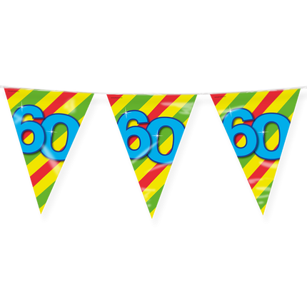 Feestbazaar Happy Verjaardag Vlaggenlijn 60 Jaar (10m)