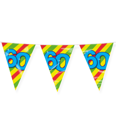 Feestbazaar Happy Verjaardag Vlaggenlijn 60 Jaar (10m)