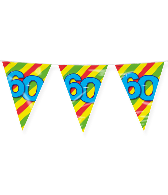Feestbazaar Happy Verjaardag Vlaggenlijn 60 Jaar (10m)