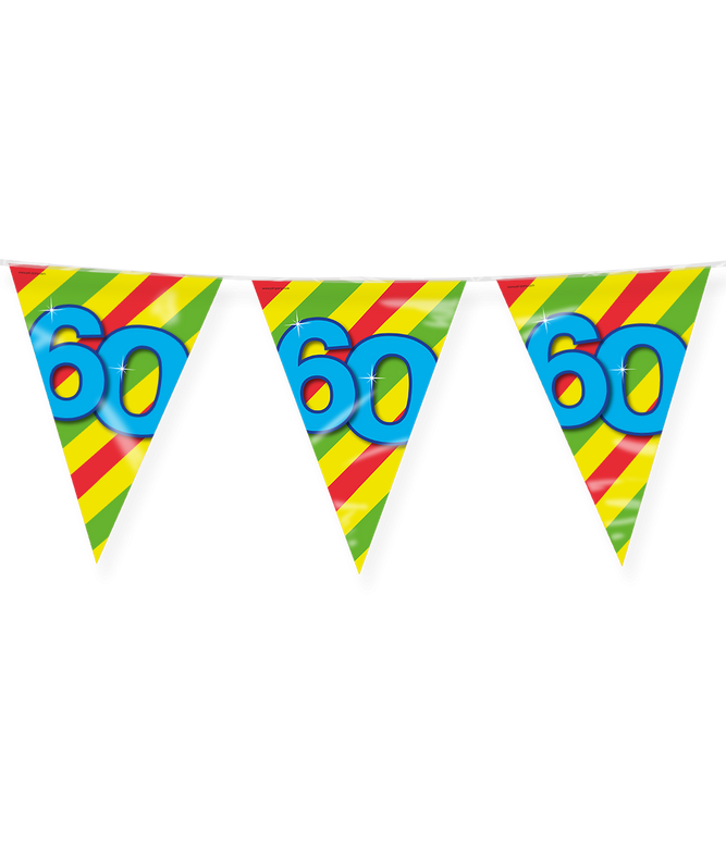 Feestbazaar Happy Verjaardag Vlaggenlijn 60 Jaar (10m)