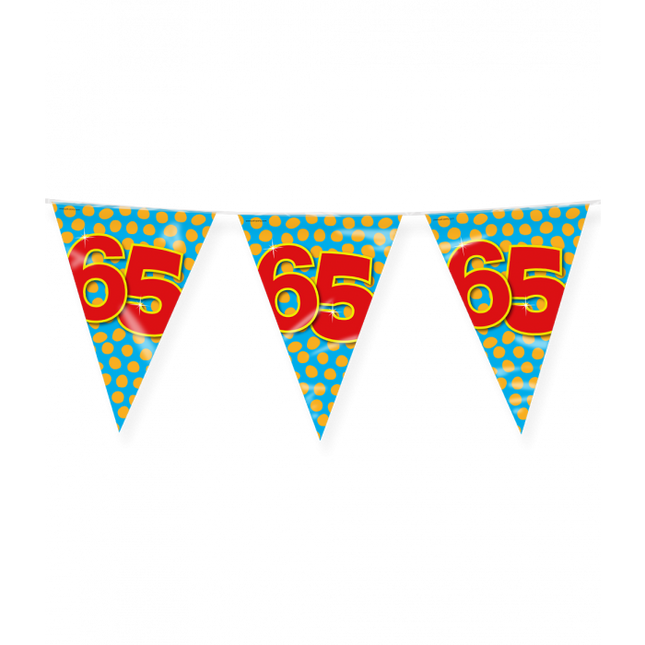 Feestbazaar Happy Verjaardag Vlaggenlijn 65 jaar (10m)