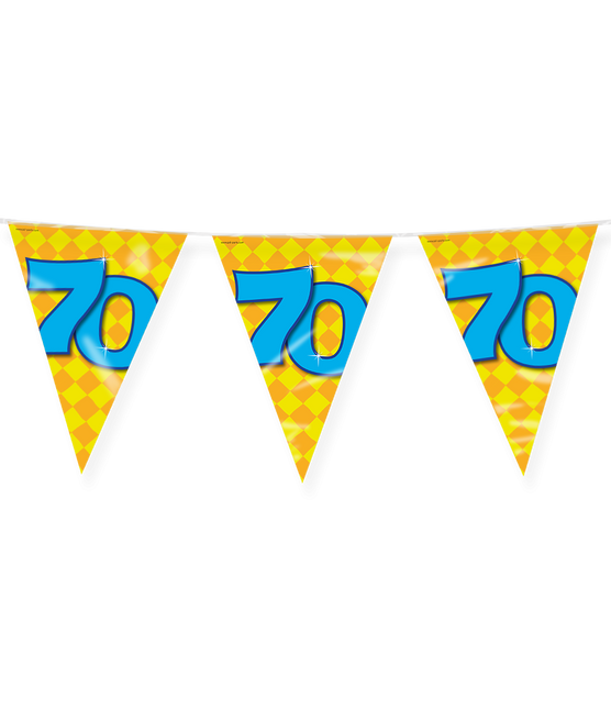 Feestbazaar Happy Verjaardag Vlaggenlijn 70 Jaar (10m)