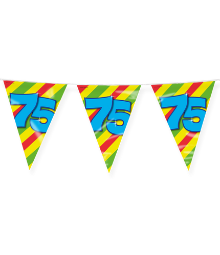 Feestbazaar Happy Verjaardag Vlaggenlijn 75 Jaar (10m)