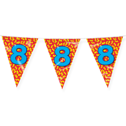 Feestbazaar Happy Verjaardag Vlaggenlijn 8 Jaar (10m)