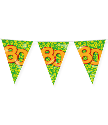 Feestbazaar Happy Verjaardag Vlaggenlijn 80 Jaar (10m)