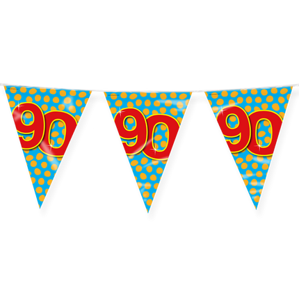 Feestbazaar Happy Verjaardag Vlaggenlijn 90 Jaar (10m)